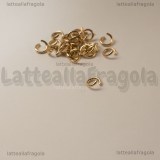 100 Anellini apribili in Acciaio Gold Plated 6x1mm