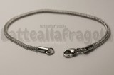 Base Bracciale tipo Pandora in Acciaio 304 190x2.5mm