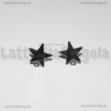 Orecchini a perno Stelle in metallo argentato 13x11mm