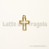 Charm Croce in metallo Gold Plated 14x11mm
