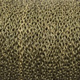 Catena in metallo color bronzo maglie ovali 4x3mm 