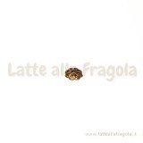 20 coppette copriperla in filigrana color rame 6mm