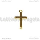 Ciondolo Croce in metallo gold plated 24x14mm