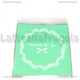 10 buste in plastica Especially for You verde con bordo adesivo 14x10cm