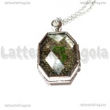 Collana Medaglione di Salazar Serpeverde Horcrux in metallo argentato