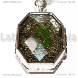 Collana Medaglione di Salazar Serpeverde Horcrux in metallo argentato