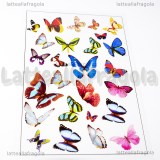 Foglio in Acetato Trasparente Disegni Farfalle ritagliabili 15x10.5cm