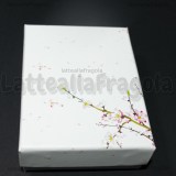 Astuccio in cartone rigido fantasia Fiori di Ciliegio 90x70x30mm
