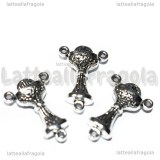 Crociera per rosari Calice double-face in metallo argento antico 22x15mm