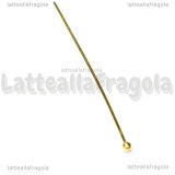 50 Chiodi o Spilli con pallina in rame Gold Plated 47x0.7mm