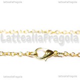Collana in metallo gold plated 77cm maglie ovali 3x2mm