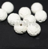 Perla in Pietra Lavica bianca 10mm
