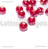5 Perle in Ceramica Rossa 8mm
