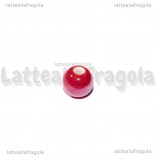 5 Perle in Ceramica Rossa 8mm