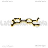 Connettore Molecola Adrenalina in metallo gold plated 30x12mm