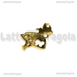 Ciondolo Alice nel Paese delle Meraviglie in metallo Gold Plated 28x22mm