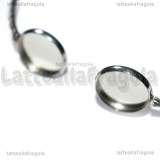 Bracciale semirigido in acciaio con basi cammeo 12mm