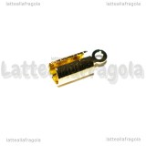 25 Terminali in rame gold plated 12x5mm