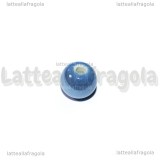 5 Perle in Ceramica Blu Fiordaliso 8mm