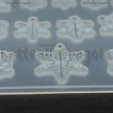 Stampo Fiocchi di Neve in silicone lucido 85x72mm