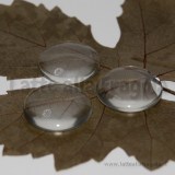 Cabochon in vetro trasparente tondo effetto lente 25mm