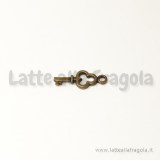 Charm Chiave in metallo color bronzo 16mm