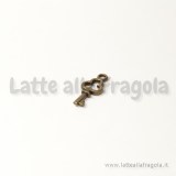 Charm Chiave in metallo color bronzo 16mm