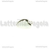 Ciondolo base Cuore 12mm in rame silver plated