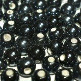 5 Perle in Ceramica Nero 8mm