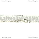 Collana in Argento 925 maglia ovale 1.5x1mm 45cm