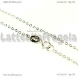 Collana in Argento 925 maglia ovale 1.5x1mm 45cm