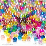 50 Perle in acrilico da 4mm colori misti AB