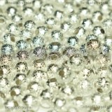 20 Perle in rame silver plated effetto puntinato 4mm