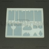 Stampo in Silicone Ciondoli rettangolari e figure geometriche 145x123mm