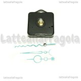 Meccanismo per orologio in plastica nera 55mm lancette Astro Azzurro