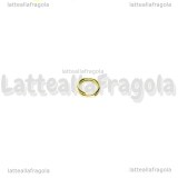 100 anellini brisé in metallo gold plated 5mm