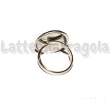 Base anello in Acciaio Inox regolabile con base tonda 18mm