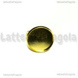 Base anello regolabile in rame gold plated con base per 17mm