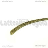 Segnalibro in metallo color bronzo ghirigori incisi 85mm
