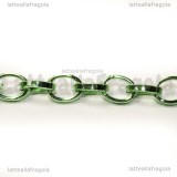 1 metro di Catena in alluminio verde maglie ovali 10.5x9mm