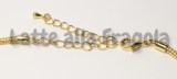 Base bracciale tipo pandora in ottone Gold Plated 19cm