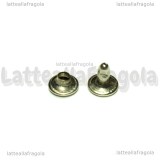 10 Bottoni a Rivetto in metallo argentato 7x7mm