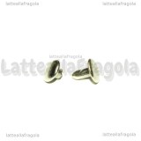 10 Bottoni a Rivetto in metallo argentato 7x7mm