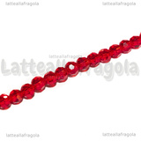 Perle mezzocristallo sfaccettato rosso 4mm filo 35cm