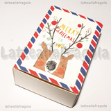 Scatola in Cartone Fantasia Orso Merry Christmas 8.4x6x3cm