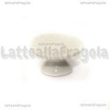 Miniatura Alzatina in ceramica bianca 25x15mm