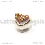 Miniatura Alzatina in ceramica bianca 25x15mm