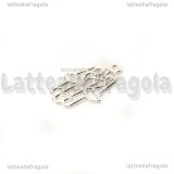 Ciondolo Mano di Fatima in Argento 925 22x15mm