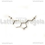 Connettore Molecola Serotonina in Argento 925 29x13.50mm