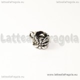Portapendente filigranato in metallo argento antico 12x6mm